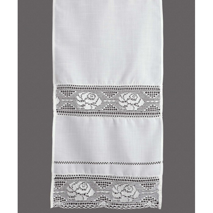 κουρτίνα 343 (160cm x 160cm) λευκό με τούνελ