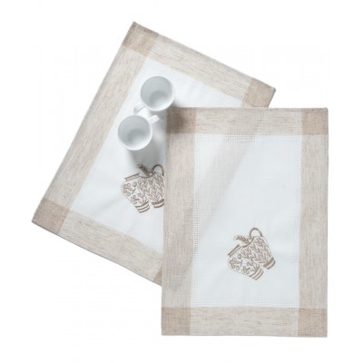 Ντουζίνες (12 τεμάχια) σουπλά 3741 (35cm x 50cm) ivory