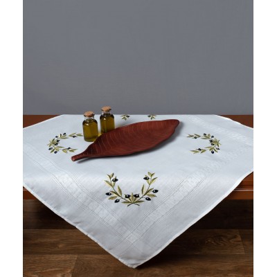 Τραπεζομάντηλο 3854 (135cm x 175cm) λευκό