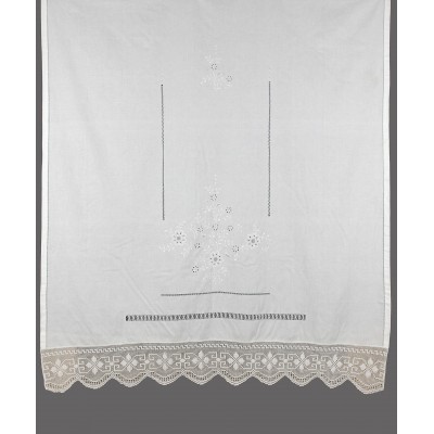 κουρτίνα 4878A (150cm x 180cm) λευκό με τούνελ