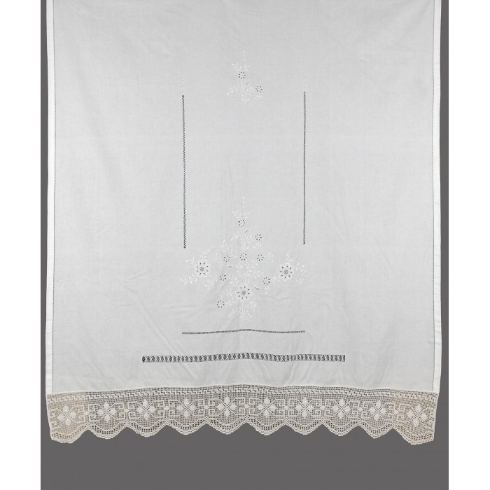 κουρτίνα 4878A (150cm x 180cm) λευκό με τούνελ