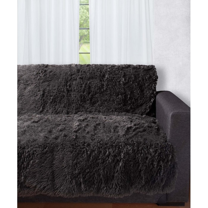 Διακοσμητικό μαλλιαρό ριχτάρι 5336 (145cm x 195cm) ανθρακί