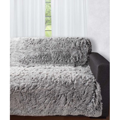 Διακοσμητικό μαλλιαρό ριχτάρι 5336 (145cm x 195cm) δίχρωμο/μαύρη βάση