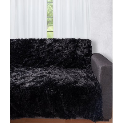 Διακοσμητικό μαλλιαρό ριχτάρι 5336 (145cm x 195cm) μαύρο