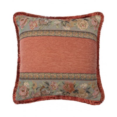 Μαξιλαροθήκη με κρόσσι 572 (45cm x 45cm) κεραμιδί