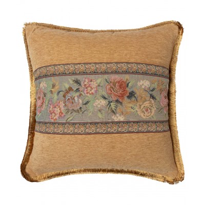 Μαξιλαροθήκη με κρόσσι 572 (45cm x 45cm) χρυσό