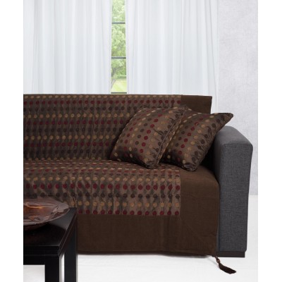 ΡΙΧΤΑΡΙΑ 602 πουά (150cm x 180cm) καφέ