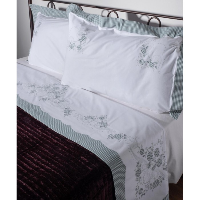ΧΕΙΡΟΠΟΙΗΤΟ ΣΕΝΤΟΝΙ 644-1 ΤΡΙΩΝ ΤΕΜΑΧΙΩΝ (225CM X 270CM) ΠΡΑΣΙΝΟ