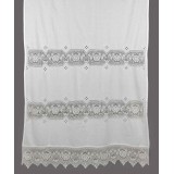 κουρτίνα 674 (40cm x 80cm) λευκό με τούνελ