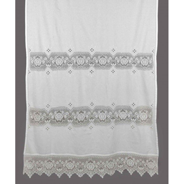 κουρτίνα 674 (40cm x 80cm) λευκό με τούνελ