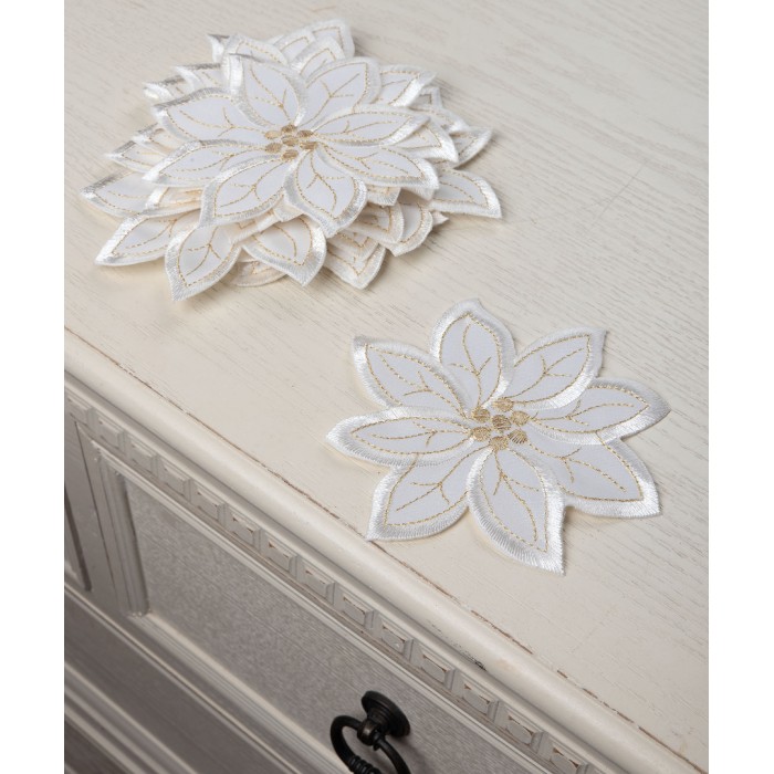 Χριστουγεννιάτικα σουβέρ δωδεκάδα 8240 (12cm) ivory