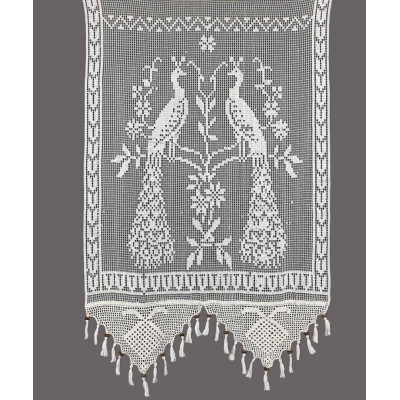 κουρτίνα 99/6 (130cm x 240cm) λευκό με τιράντα