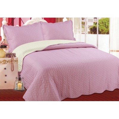 ΚΟΥΒΕΡΛΙ σετ (220cm x 240cm + 2 x 50cm x 70cm) φύλλο amethyst