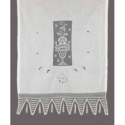 κουρτίνα GXFBG (90cm x 130cm) λευκό με τούνελ