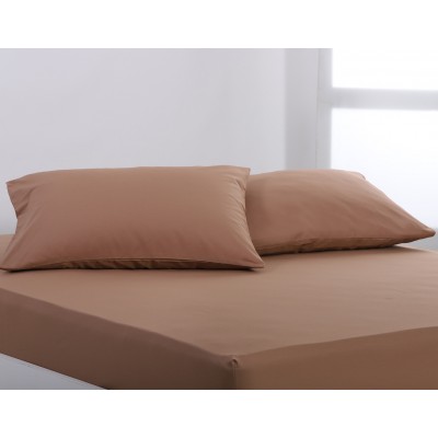 Βαμβακερό σετ μαξιλαροθήκες essentials (52cm x 72cm ) praline