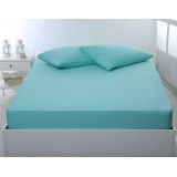 Σεντόνι με λάστιχο jersey (160cm x 200cm + 35cm) sea green