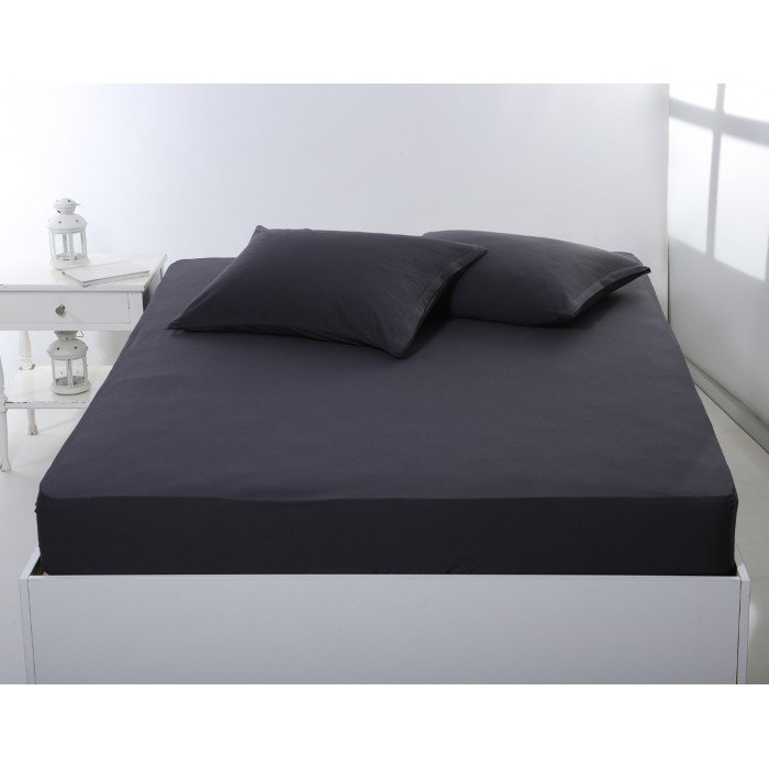 Σεντόνι με λάστιχο jersey (160cm x 200cm + 35cm) dark grey