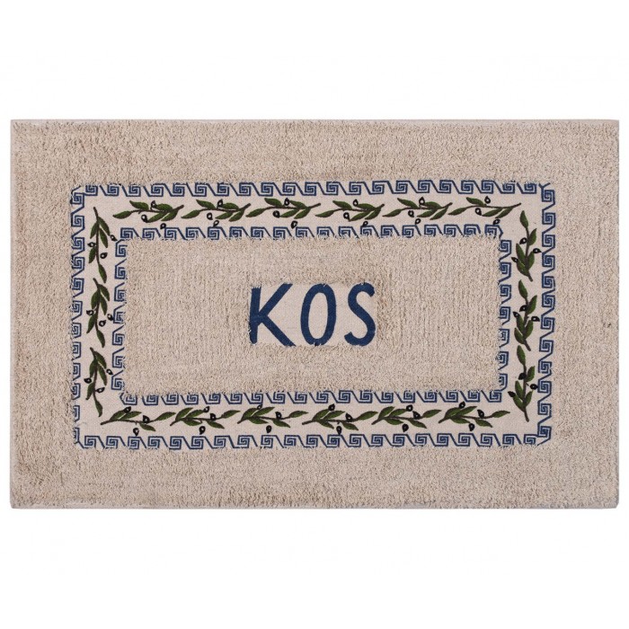 Πατάκι ελιά Κώς (50cm x 80cm) μπλέ