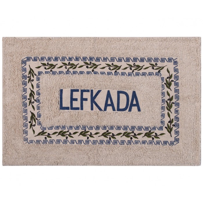 Πατάκι ελιά Λευκάδα (50cm x 80cm) μπλέ