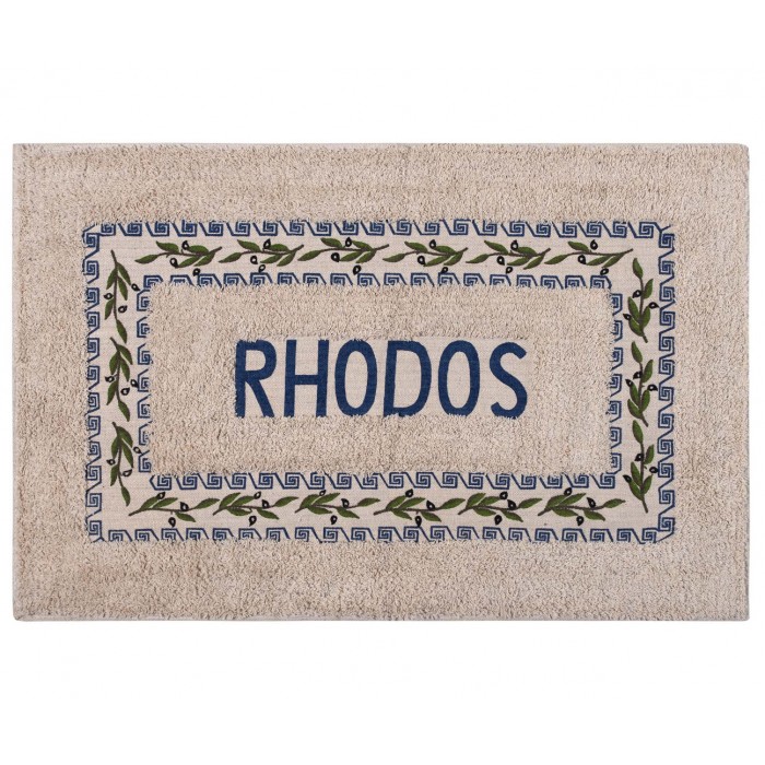 Πατάκι ελιά Ρόδος (50cm x 80cm) μπλέ