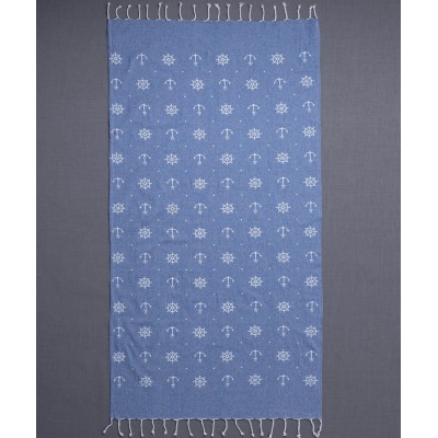 Pestemal sf1755 (90cm x 180cm) μπλέ