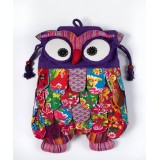 Σακίδιο κουκουβάγια (35cm x 28cm) μώβ