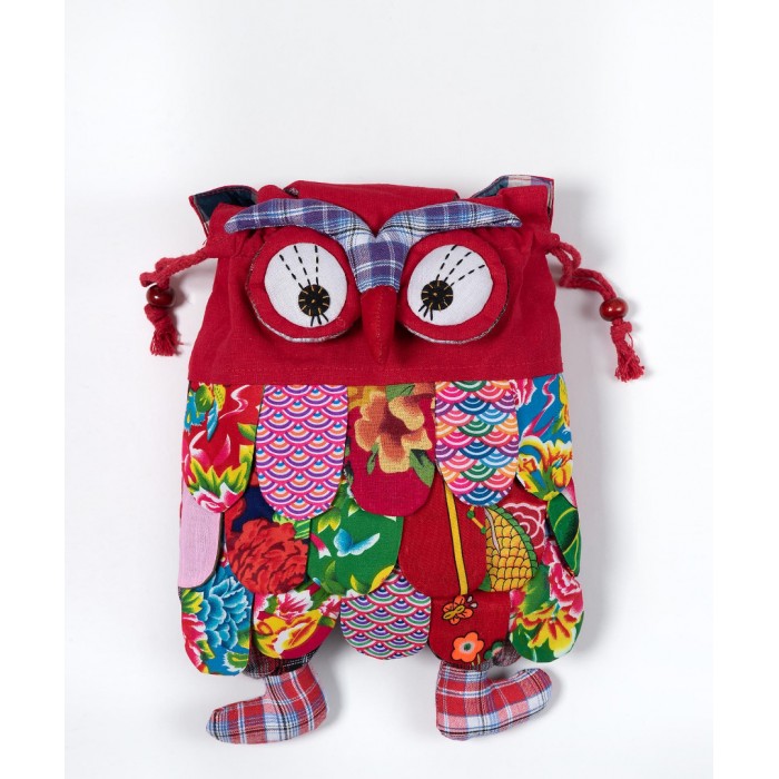 Σακίδιο κουκουβάγια (30cm x 24cm) κόκκινο