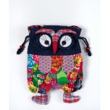 Σακίδιο κουκουβάγια (30cm x 24cm) μπλέ