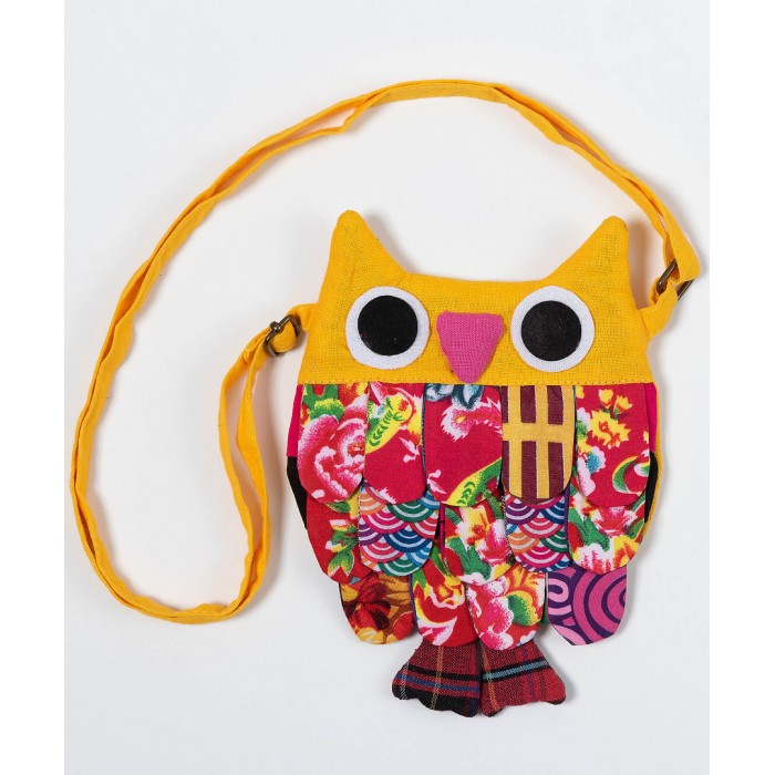 Πορτοφολάκι κουκουβάγια (18cm x 16cm) κίτρινο