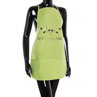 Ολόσωμη ποδιά BG23a (50cm x 70cm) πράσινη χρωματιστή ελιά KOS