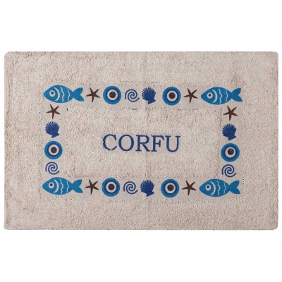 Πατάκι μάτι CORFU (40cm x 60cm) μπλέ