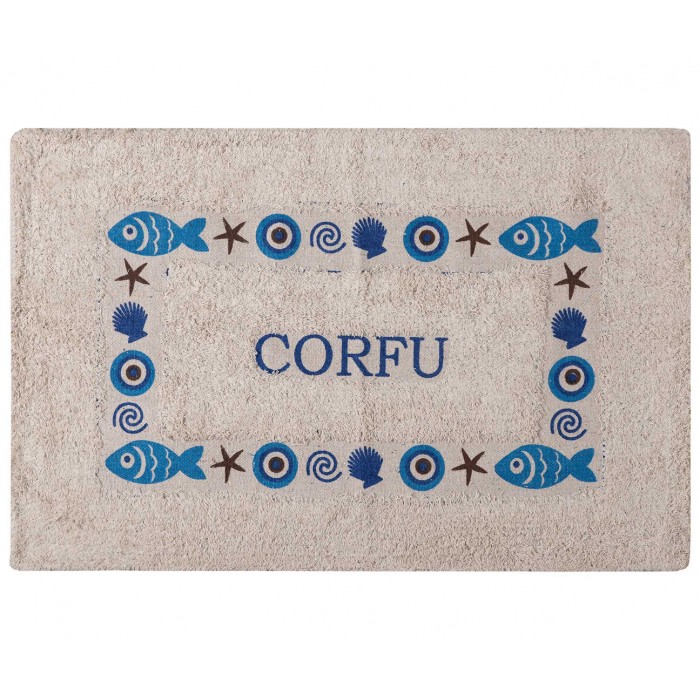 Πατάκι μάτι CORFU (40cm x 60cm) μπλέ