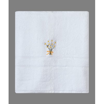 Πετσέτα Σώματος ( 100cm x 150cm ) Λευκό Χαμομήλι
