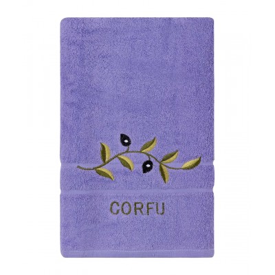 Πετσέτα Προσώπου ( 50cm x 100cm ) Μωβ με κλαδί ΚΕΡΚΥΡΑ