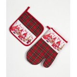 Χριστουγεννιάτικο σετ γάντι με πιάστρα (19cm x 19cm / 19cm x 29cm) 7-2