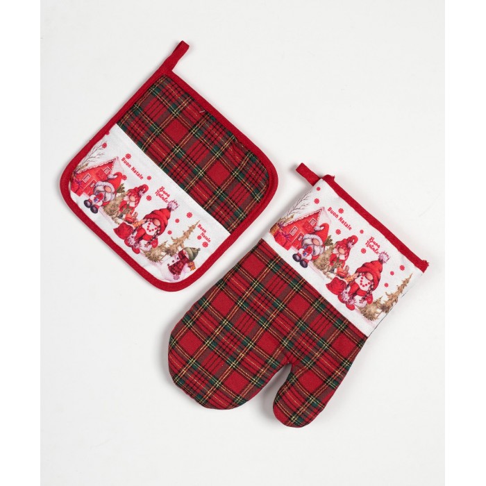 Χριστουγεννιάτικο σετ γάντι με πιάστρα (19cm x 19cm / 19cm x 29cm) 7-2