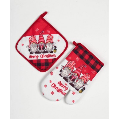 Χριστουγεννιάτικο σετ γάντι με πιάστρα (19cm x 19cm / 19cm x 29cm) 8