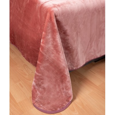 Βελουτέ κουβέρτες (220cm x 240cm) σάπιο μήλο 