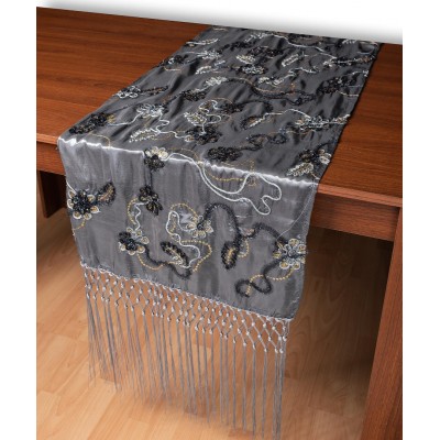 Σατέν τραβέρσα A11 (50cm x 210cm) γκρί  