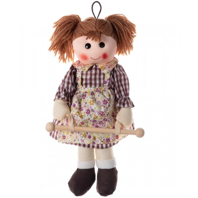 Κούκλα Bambola κρεμαστράκι (35cm x 15cm) καφέ