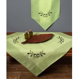 Τραπεζομάντηλο bg23a (100cm x 160cm) πράσινο με μαύρη ελιά
