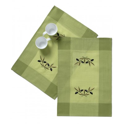 Ντουζίνες (12 τεμάχια) σουπλά bg23a (35cm x 50cm) πράσινο μαύρη ελιά