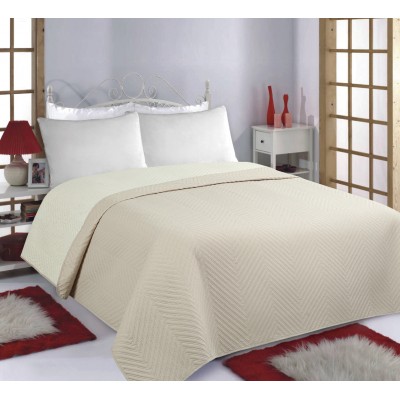 ΚΟΥΒΕΡΛΙ σετ (240cm x 260cm) BONES beige/ivory