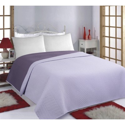 ΚΟΥΒΕΡΛΙ σετ (170cm x 220cm) BONES lila/purple