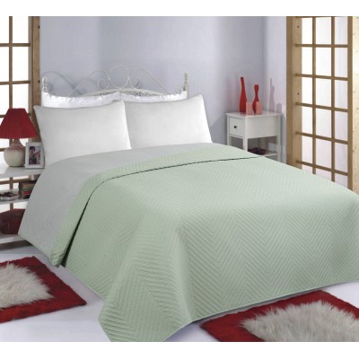 ΚΟΥΒΕΡΛΙ σετ (220cm x 240cm) BONES mint/grey