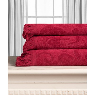 Βαμβακερή ζακάρ πετσέτα ALICIA 520gsm (80cm x 150cm) κόκκινο