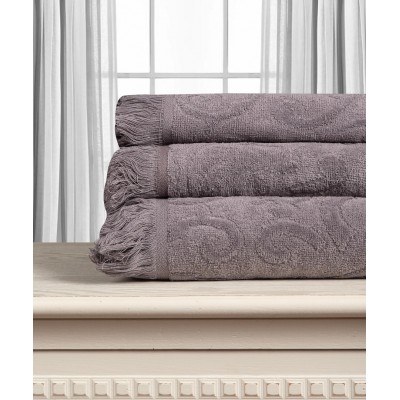 Βαμβακερή ζακάρ πετσέτα ALICIA 520gsm (50cm x 100cm) σκούρο γκρί