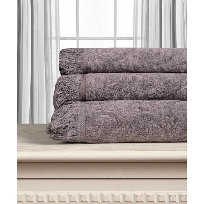 Βαμβακερή ζακάρ πετσέτα ALICIA 520gsm (50cm x 100cm) σκούρο γκρί