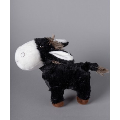 Λούτρινο γαιδουράκι (20cm x 10cm) μαύρο