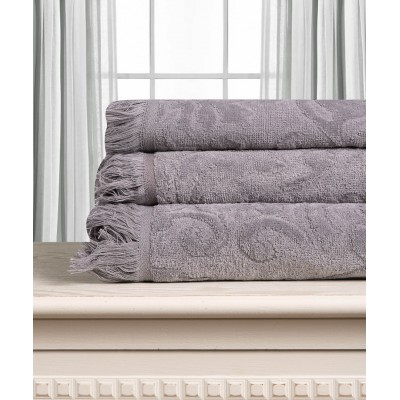 Βαμβακερή ζακάρ πετσέτα ALICIA 520gsm (50cm x 100cm) γκρί